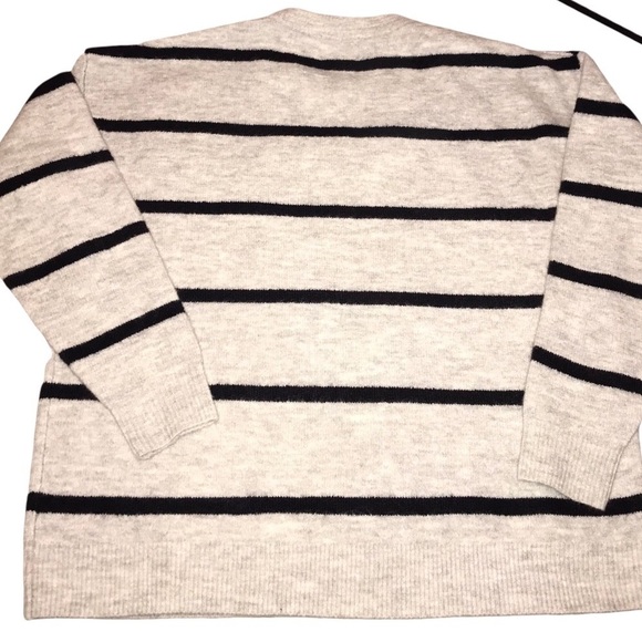 Topman Mens Striped Crew Neck Knit Sweater Size Large - Picture 2 of 7